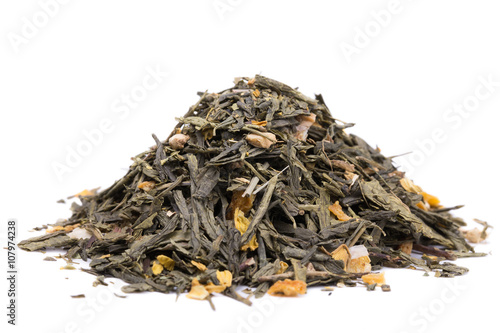 Green tea with sunflower petals, leaves, verbena, ginger and lemon
