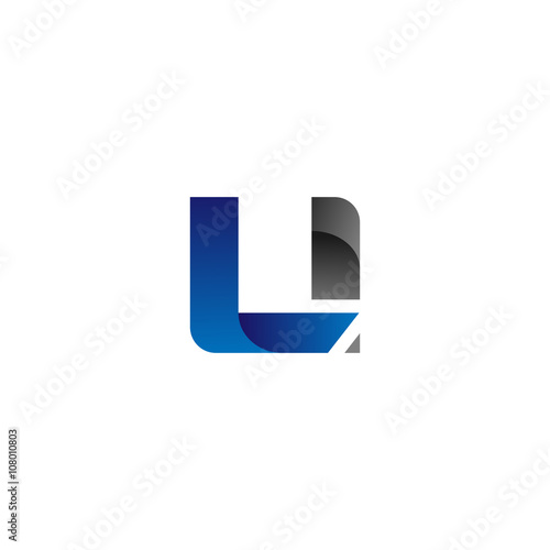 Modern Simple Initial Logo Vector Blue Grey Letters li