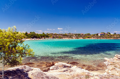 Exotic beach in Vourvourou, Chalkidiki, Greece