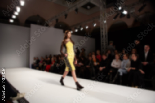 Fashion runway out of focus. 
