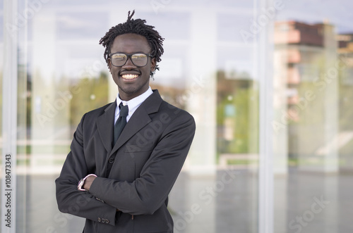 Portrait of a handsome black businessman 