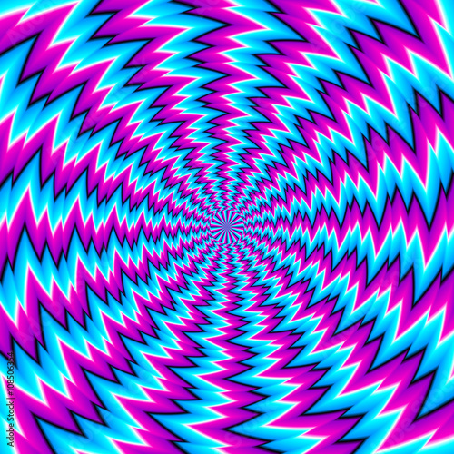Abstract blue background with spin illusion