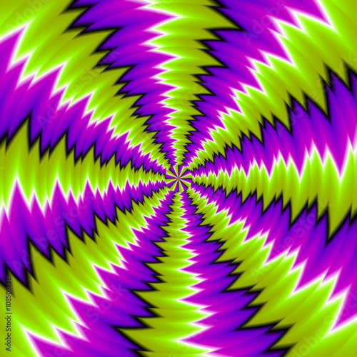 Green background with spin illusion