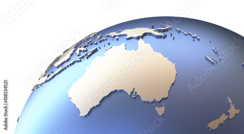 Australia on metallic Earth