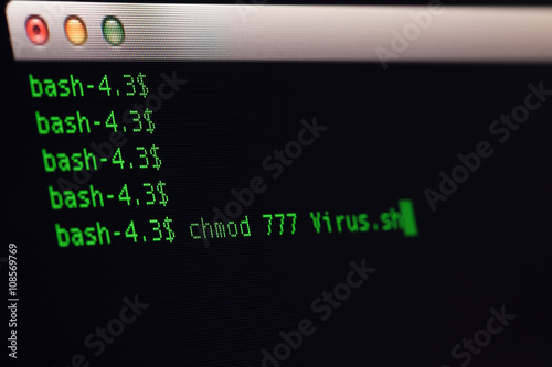 change permission virus file on unix OS