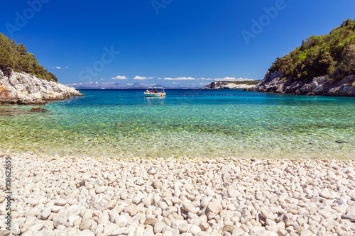 Dafnoudi beach in Kefalonia, Greece