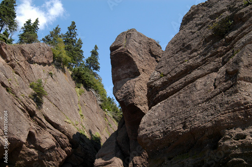 Hopewell Rocks in der Bay of Fundy, Kanada