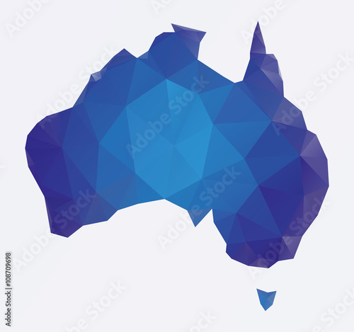 Polygonal Australia map