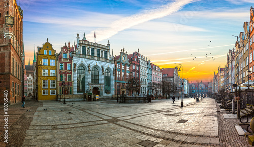 Old town of Gdansk with in the morning, Poland.