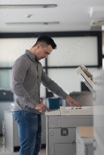 young business man copy documents