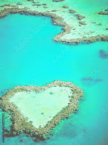 Luftaufnahme vom Great Barrier Reef. Aerial shot of Hardy Reef, Great Barrier Reef.