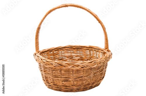 wicker basket isolated