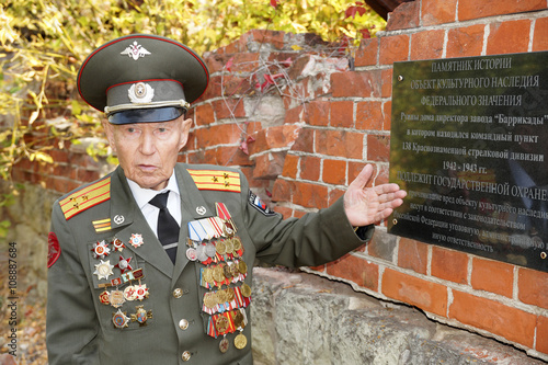 Veteran of the Battle of Stalingrad colonel Vladimir Turov