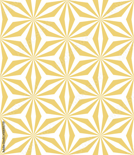 Seamless background with a gold geometric pattern. Vector.
