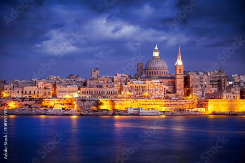 Valletta Skyline at Sunset, Malta
