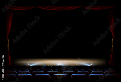 Theatre Stage and Curtains