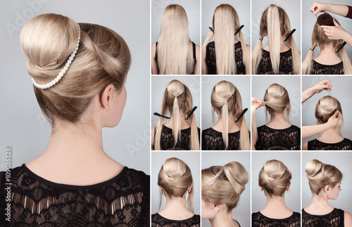 hairstyle with bun for long hair tutorial