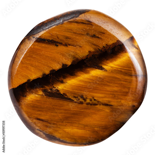 ball from tigers eye gemstone isolated