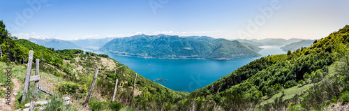 Panorama mit Blick auf den Lago Maggiore und Italien