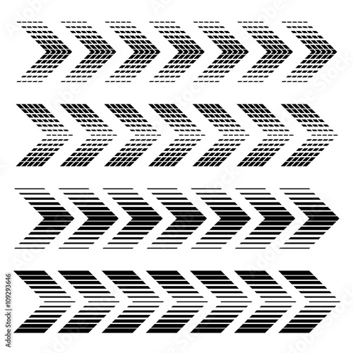 vector arrow strip black symbols