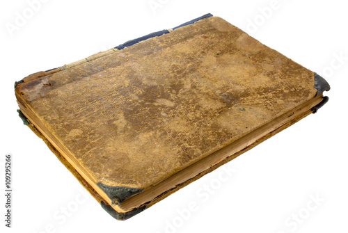 old book, isolated on white background, great texture