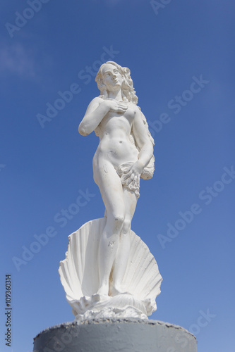 Statue of Aphrodite in a shell