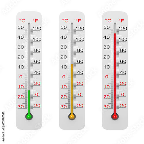 Thermometer Set Isolated on White