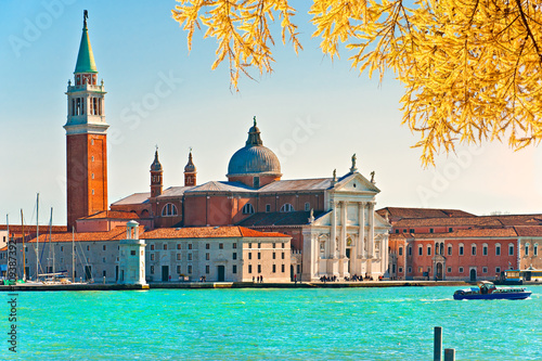 Venice, view of grand canal and San Giorgio Maggiore. Italy.