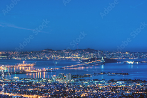 San Francisco Bay in Pre-Dawn Blue