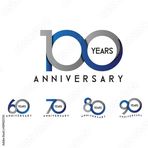 set anniversary 60th, 70th, 80th, 90th, 100th