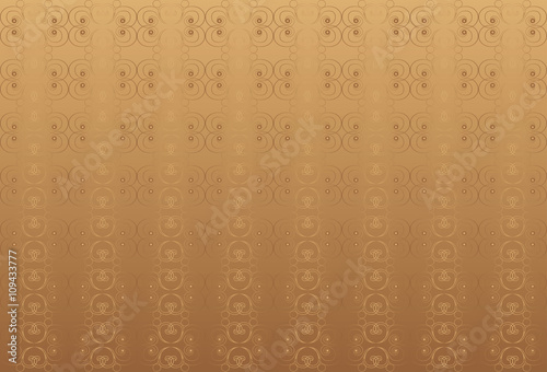 Beige classic background with swirls. Vector.