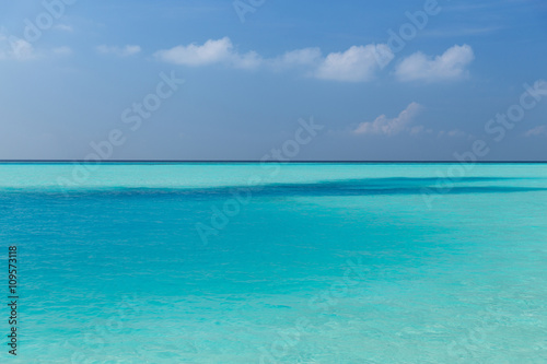 sea and sky on maldives beach