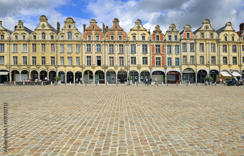 Heroes Square in Arras. Arras is the capital of the Pas-de-Calais department in northern France. The historic centre of the Artois region. 