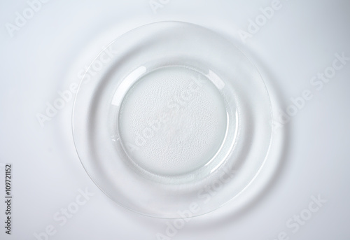 empty glass plate