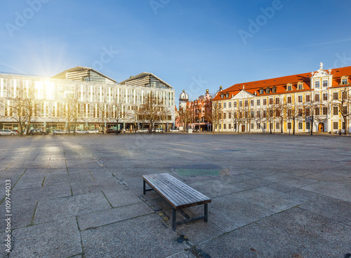 Domplatz in Magdeburg, Germany, at sunny day