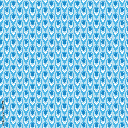 Seamless blue pattern with drops