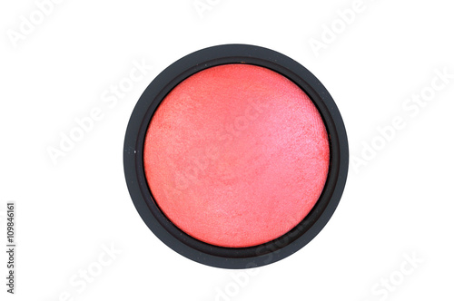 face powder blush isolated on white background