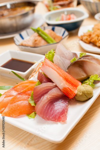 Fresh salmon Sashimi