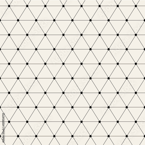 Vector seamless pattern. Modern stylish texture. Repeating geometric tiles with striped triangles. Hipster monochrome print. Trendy graphic 