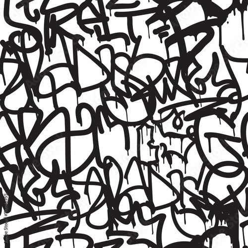Graffiti background seamless pattern