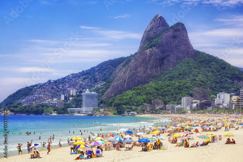 Ipanema Beach in Rio de Janeiro, Brazil.