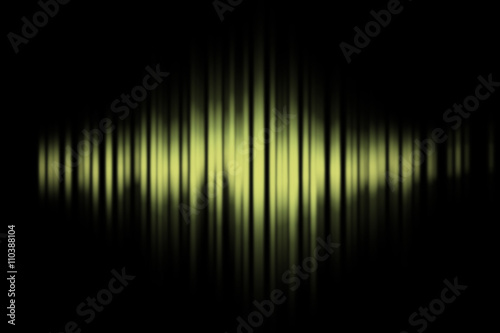 yellow sound waves in black background