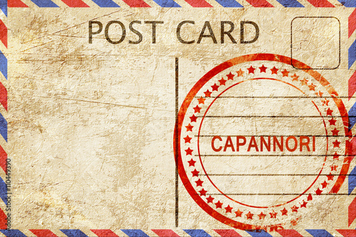 Capannori, vintage postcard with a rough rubber stamp