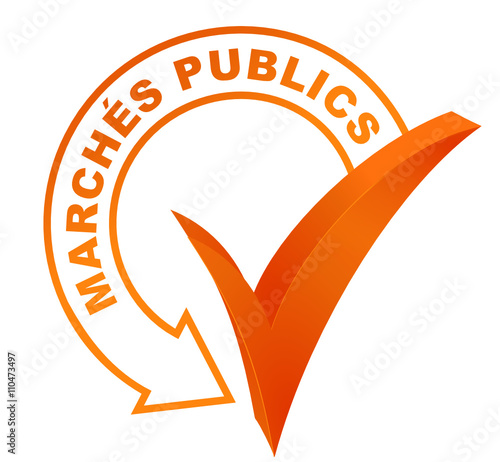 marchés publics sur symbole validé orange