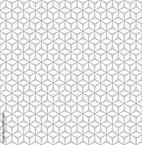 Seamless geometric pattern. Stylish monochrome template. Fashion graphics design. Repeating tile with rhombuses. Texture for prints, textiles, wrapping, wallpaper, website, blogs etc. 3D effect VECTOR