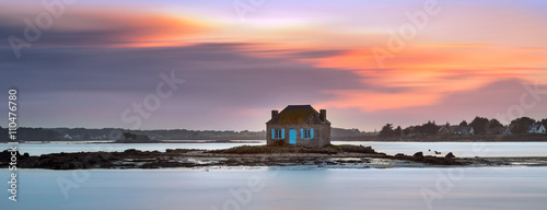 House on the water in Saint Cado, Brittany, France
