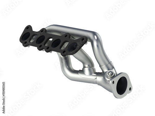 exhaust manifold solated on white background 3d