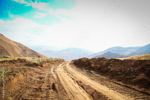 mountain road-building