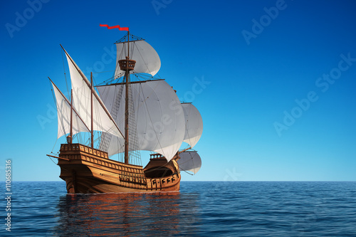 Caravel In The Ocean