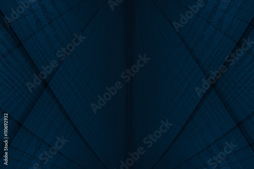 Abstract modern background of the wooden planks. Abstract minimalistic pattern intersecting strips. Deep blue background.